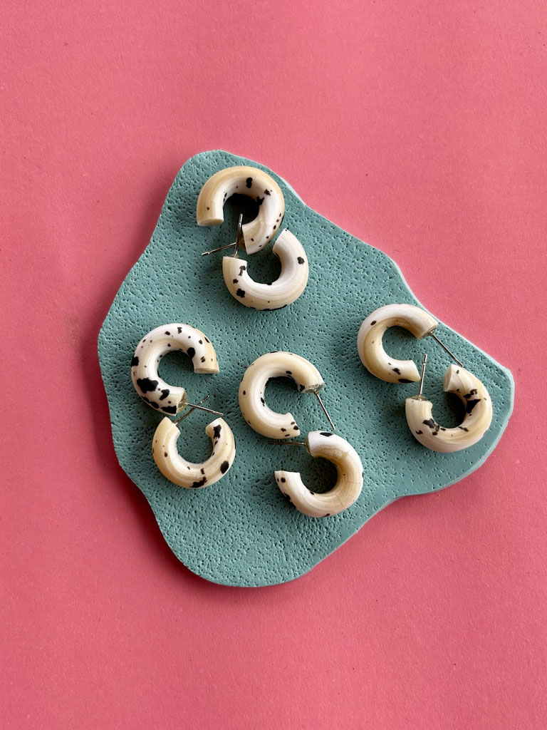 Dalmatian Print Tiny Hoops