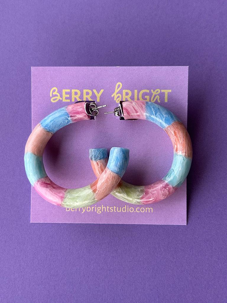 Marbled Oasis Hoops - Image 2