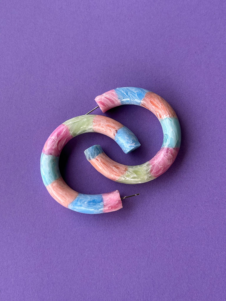 Marbled Oasis Hoops