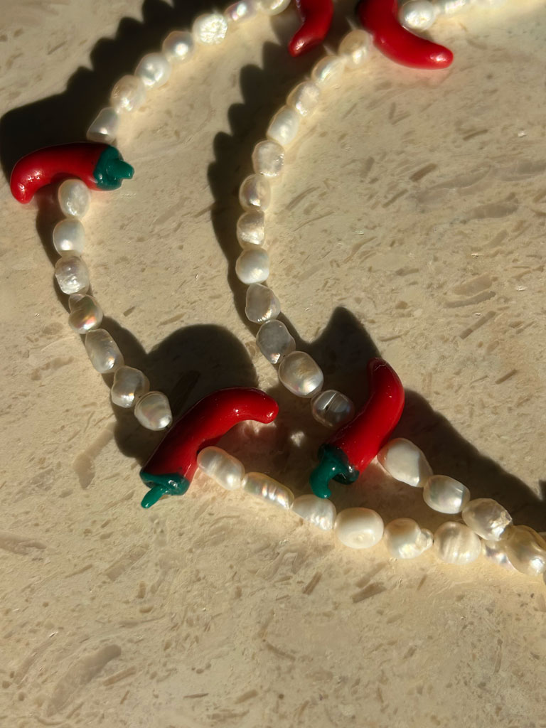 Peppers & Pearls Necklace